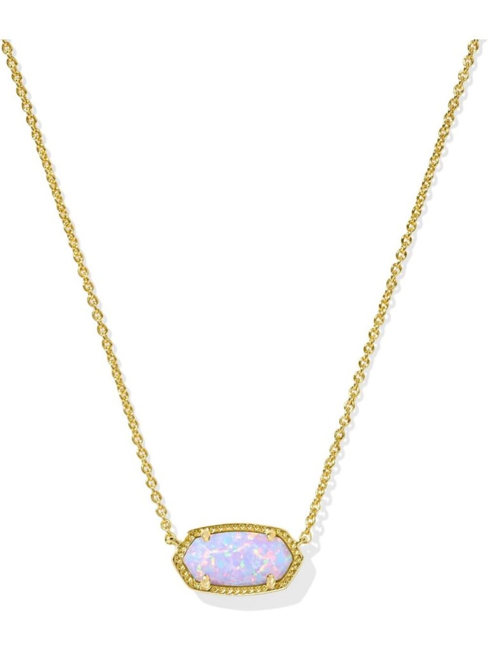 Stylish Gold-Plated Pendant Necklace for Women, Lilac Opal Fashion Jewelry